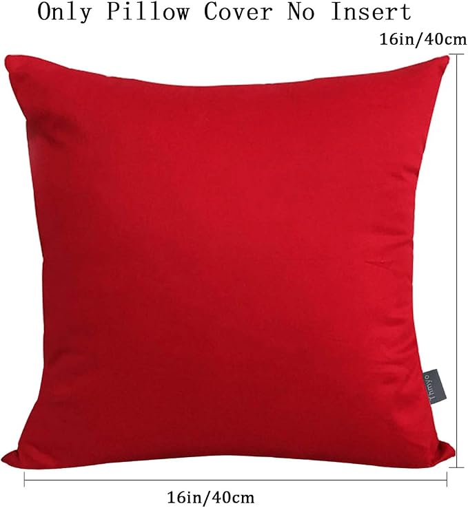 Thmyo 4-Pack 100% Cotton Comfortable Solid Decorative Throw Pillow Cases Square - Image 8