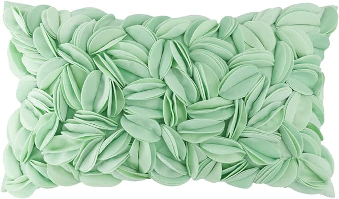 KINGROSE 3D Flower Accent Throw Pillow Cover Soft Pillow Case Sham Decorative by KINGROSE
