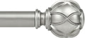 KAMANINA Curtain Rods for Windows 66 to 120 Inch, 7/8 Inch Antique Silver Heavy by KAMANINA