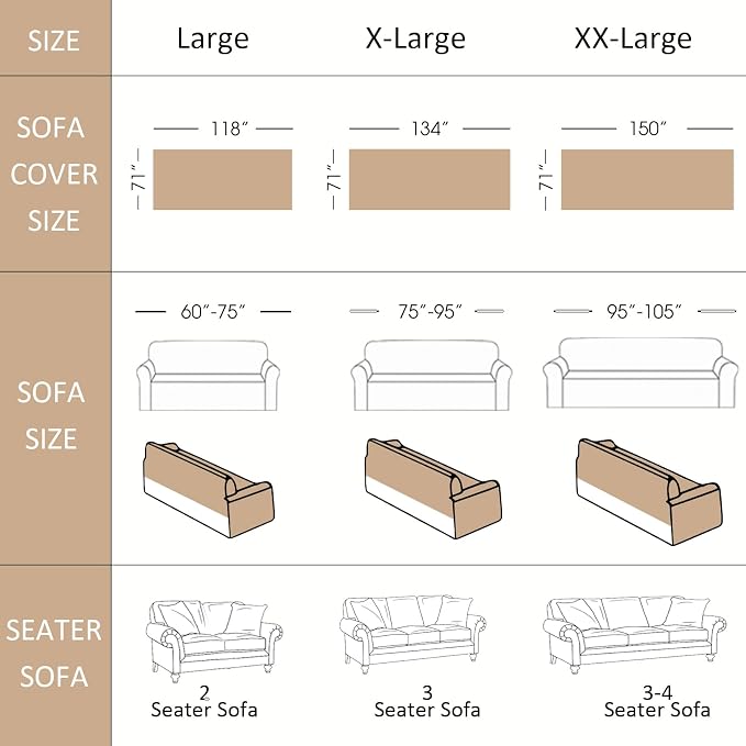 VClife Chenille Sofa Cover Bohemian Striped Pattern Couch Cover - Image 2