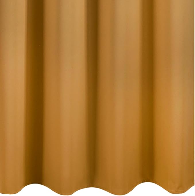 LEMOMO Blackout Curtains 66 x 84 inch/Mustard Yellow Curtains Set of 2 - Image 8