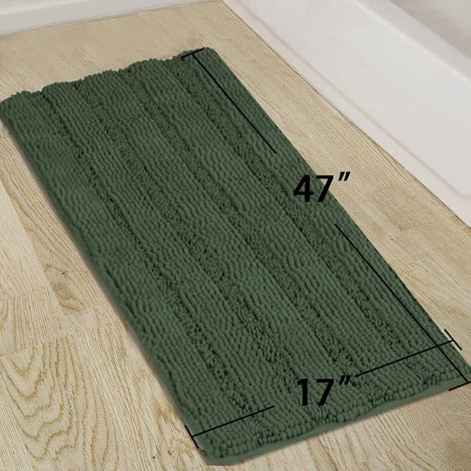 Turquoize Chenille Extra Long Shaggy Kitchen Rugs and Mats Non Slip Absorbent - Image 5