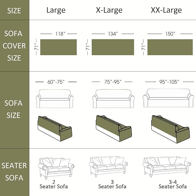 VClife Chenille Sofa Cover Bohemian Striped Pattern Couch Cover - Image 2
