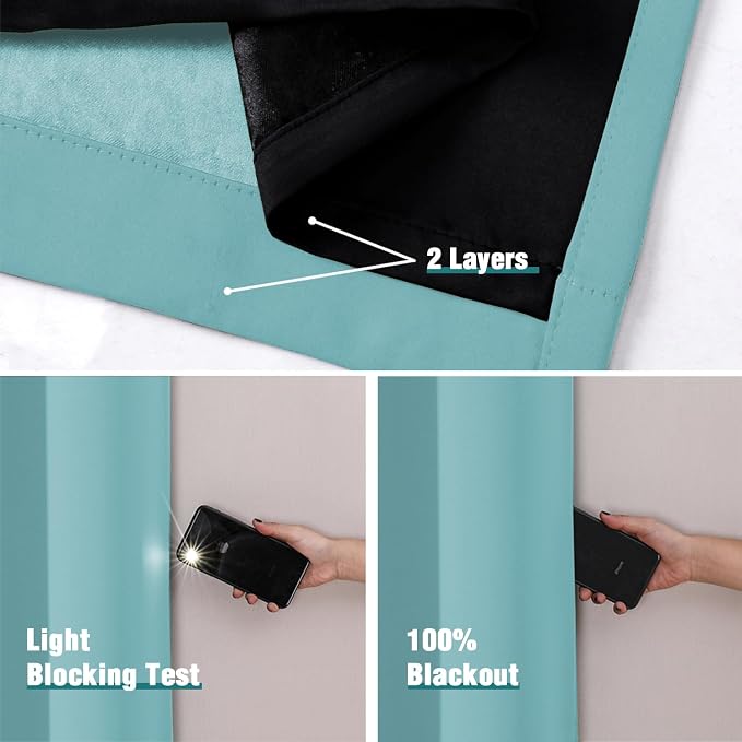 ChrisDowa 100% Blackout Curtains 80 inch Long - Image 4