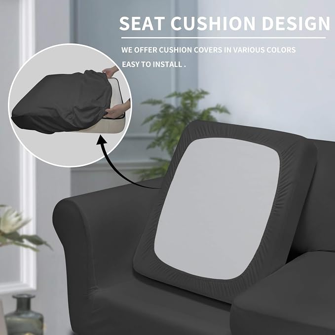 Easy-Going 4 Pieces Stretch Soft Couch Cover - Image 3