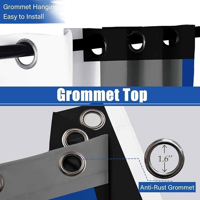 Tyrot Royal Blue 100% Blackout Curtains - Image 7