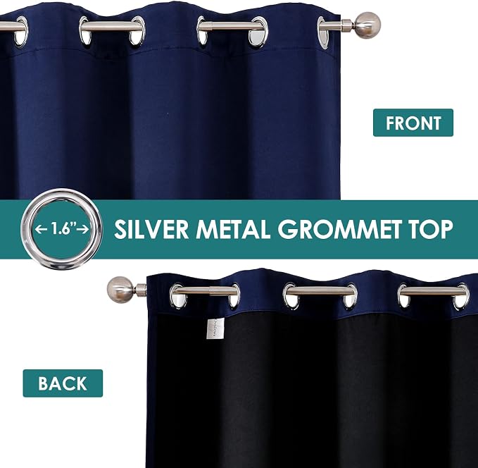 ChrisDowa 100% Blackout Curtains 72 inch Long - Image 3