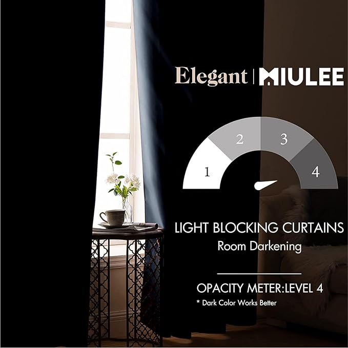 MIULEE Blackout Curtains 96 Inches Long - Image 2