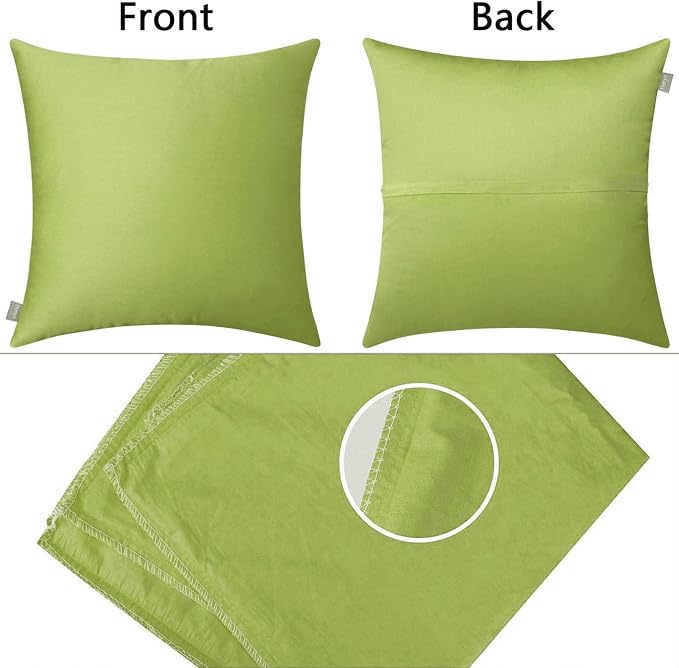 Thmyo 4-Pack 100% Cotton Comfortable Solid Decorative Throw Pillow Case - Image 7