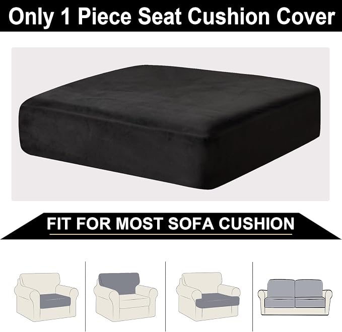 NAISI Couch Cushion Covers 1 Piece Velvet Stretch Sofa Seat Covers or Backrest - Image 6