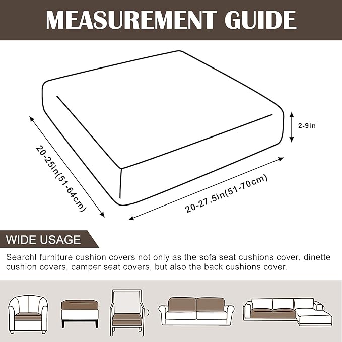 SearchI 2PC Printed Sofa Couch Cushion Covers Replacement Chair Cushion - Image 3