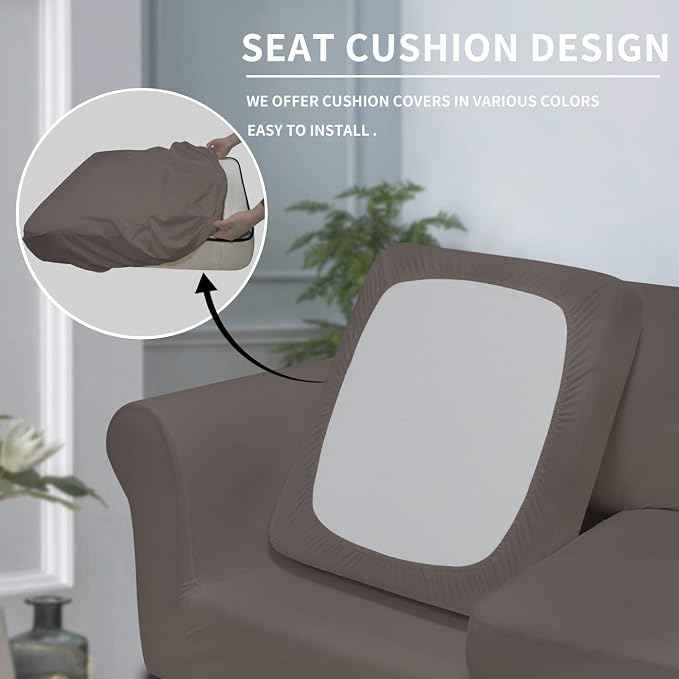 Easy-Going 4 Pieces Oversized Stretch Soft Couch Cover - Image 3