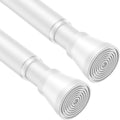 AIZESI White 2pcs Small Tension Rods 17 to 26 Inch, Durable Tension Curtain by AIZESITENSIONROD