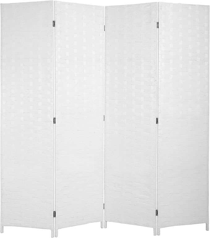 Room Divider Wood Screen Wood Mesh Woven Design Room Divider Folding Portable by FDW