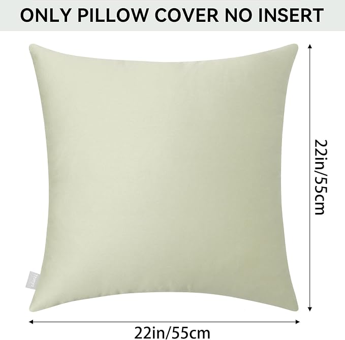 Thmyo 4-Pack 100% Cotton Comfortable Solid Decorative Throw Pillow Case Square - Image 7