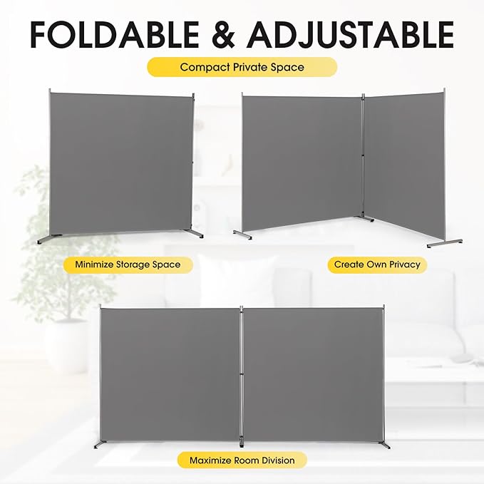 Rantila Indoor Room Divider, Portable Office Divider, Room Divider Wall Screen - Image 3