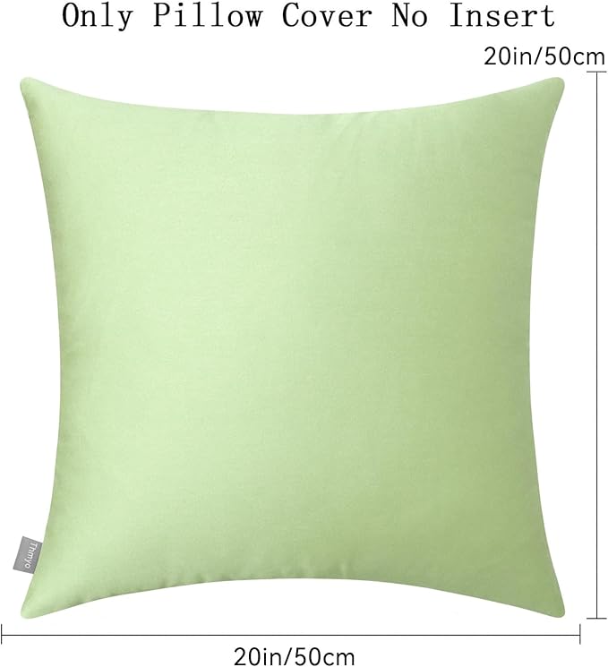 Thmyo 4-Pack 100% Cotton Comfortable Solid Decorative Throw Pillow Case Square - Image 5