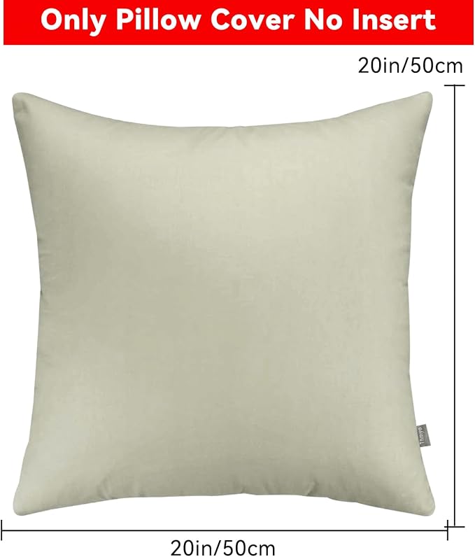 Thmyo 4-Pack 100% Cotton Comfortable Solid Decorative Throw Pillow Case Square - Image 5