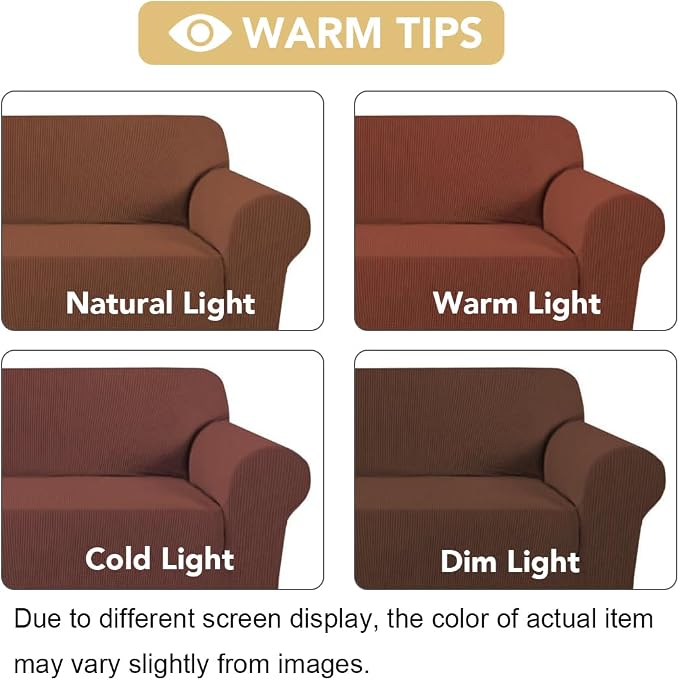 H.VERSAILTEX Stretch Couch Cover Loveseat Covers - Image 3