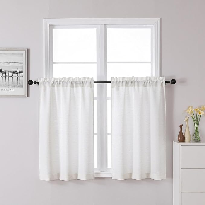 Chyhomenyc Bennet 24 Inch Short Curtains Half Window Curtains by Chyhomenyc