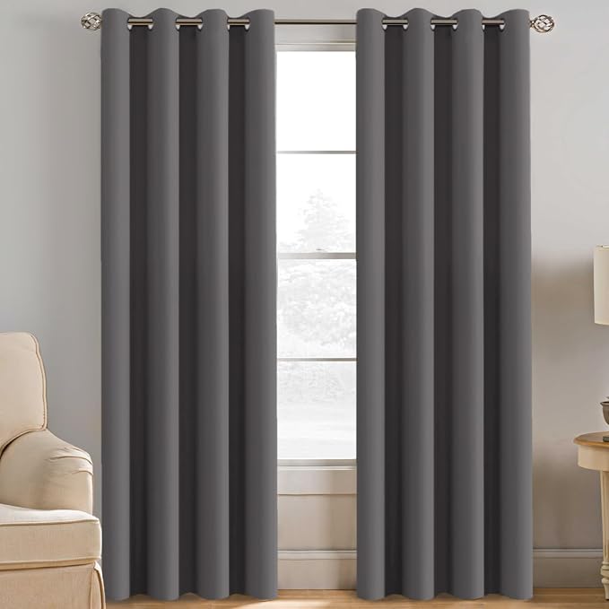 H.VERSAILTEX Blackout Curtains for Bedroom Thermal Insulated Curtains Grey by HVERSAILTEX