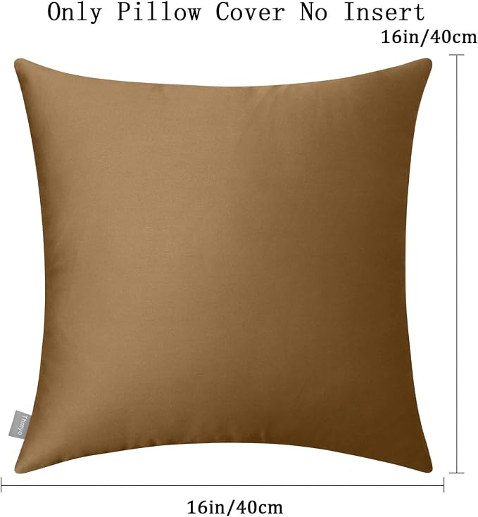 4-Pack 100% Cotton Comfortable Solid Decorative Throw Pillow Case, Thmyo Square - Image 6