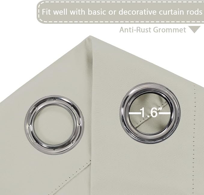 H.VERSAILTEX Blackout Patio Curtains 100 x 108 Inches - Image 3