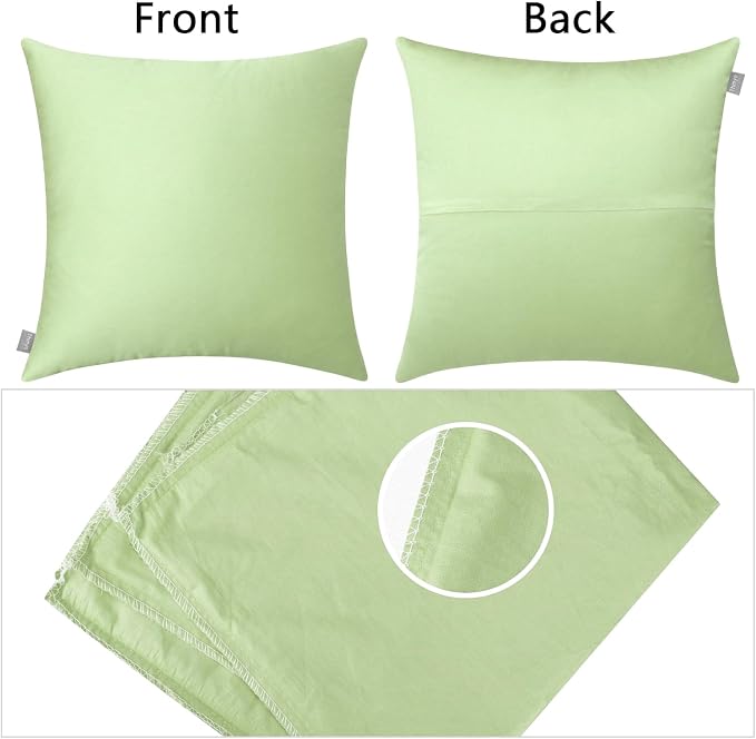 Thmyo 4-Pack 100% Cotton Comfortable Solid Decorative Throw Pillow Case Square - Image 7
