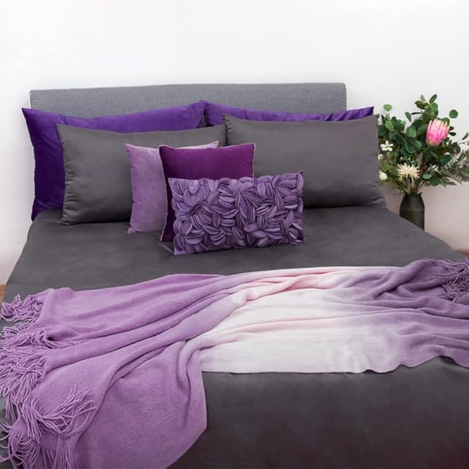 KINGROSE Hand Crafted Stereo Flower Throw Pillow Cover Rectangular Cushion - Image 4