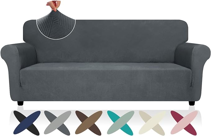 ZNSAYOTX Super Stretch Couch Cover, New Striped Sofa Covers Fitted Slipcovers by ZNSAYOTX