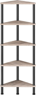 HOOBRO Corner Shelf Stand, Industrial 5-Tier Corner Bookshelf by HOOBRO