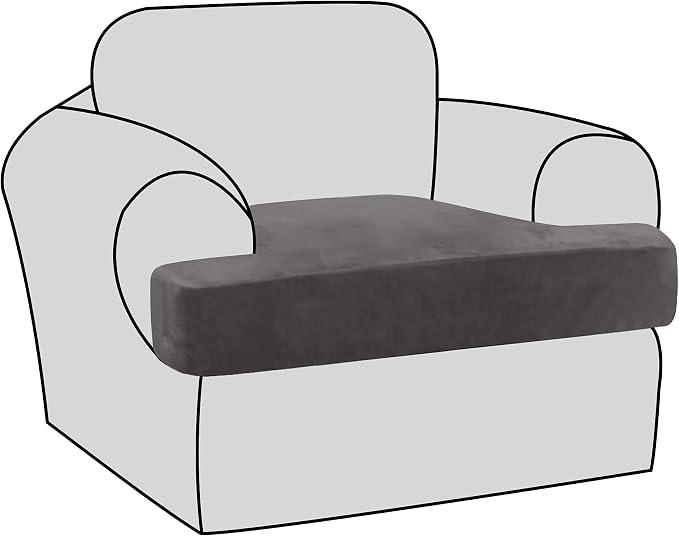H.VERSAILTEX Stretch Velvet T Cushion Chair Covers by HVERSAILTEX