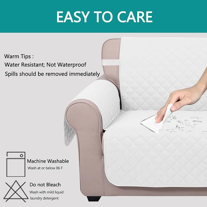 U-NICE HOME Large Sofa Cover Reversible Couch Cover - Image 5