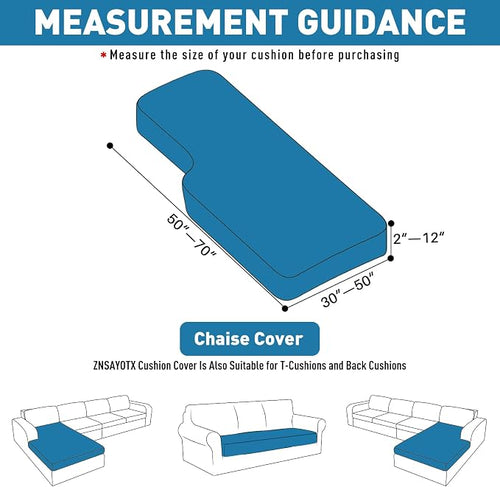 2025 Stretch Chaise Covers for Sectional Sofa, Individual Chaise Lounge Cover - Image 2