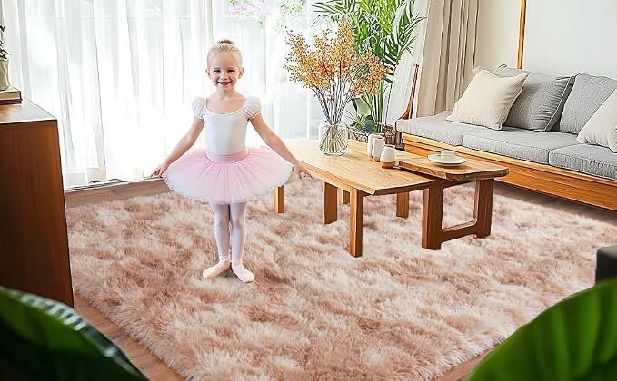 Upgrade Non-Slip Plush Rugs for Living Room, Soft Shaggy Carpets for Living Room - Image 6