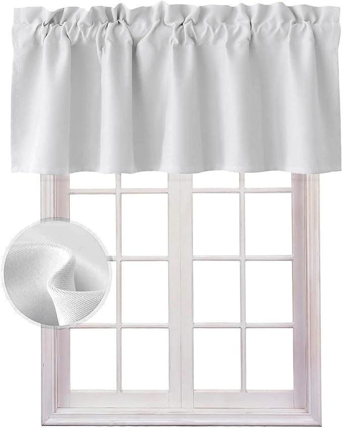 Hiasan Valance Curtains for Kitchen Rod Pocket Room Darkening Window Curtain - Image 7
