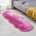 Hot Pink Faux Fur Area Rug -Shaggy Sheepskin Fluffy Carpet Art Rugs Chic Floor by Unknown