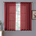 Tollpiz Sheer Curtains Living Room Linen Textured Curtain Sheers Light by Tollpiz