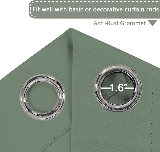 H.VERSAILTEX Blackout Patio Curtains 100 x 96 Inches - Image 3