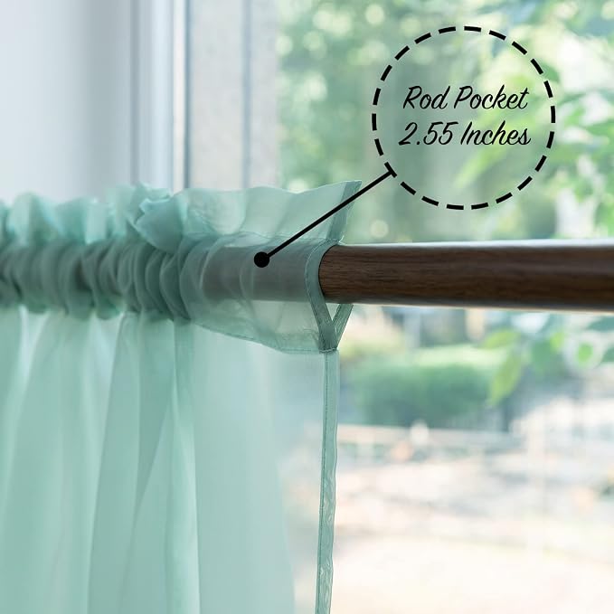 PearAge Beaded Sheer Valance Curtains - Image 4