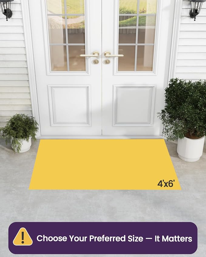 DEXI Front Door Mat Outside Entrance, Spring Welcome Entryway Doormat Dirt - Image 2