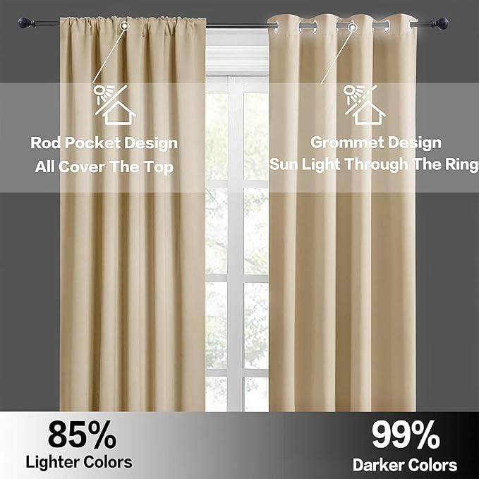 RYB HOME RV Curtains for Camper Windows, Mini Small Thermal Insulated Sunlight - Image 5