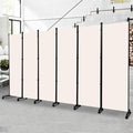 Room Divider Portable 132'' Partition Room Dividers/Wheel, 6 Panel Wall Divider by HOMSCREENER