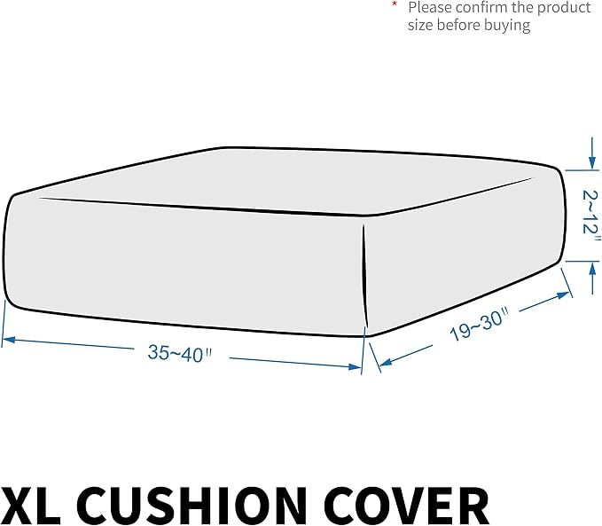 MAXIJIN Velvet Stretch Seat Cushion Covers Couch Cushion Cover - Image 6