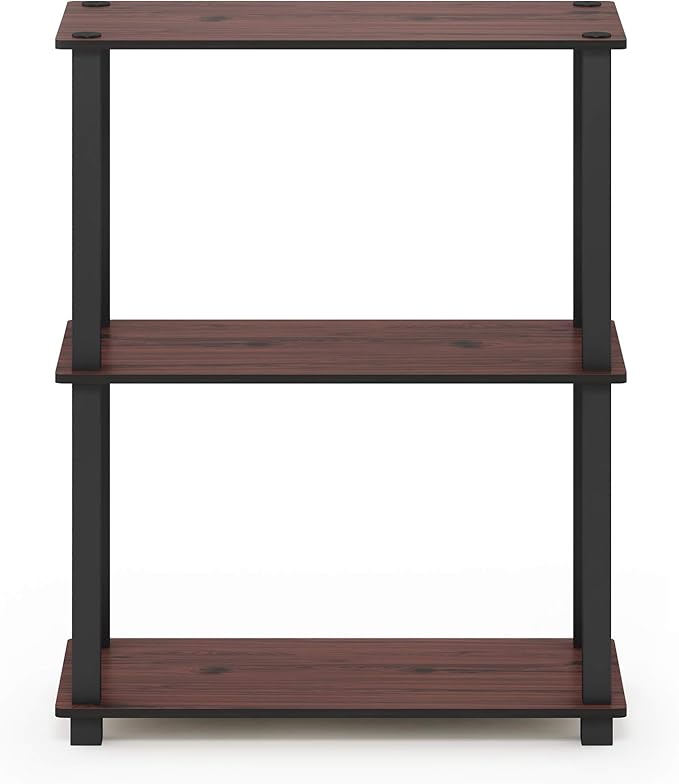 Furinno TURN-S-TUBE Storage Shelves, 3-Tier Book Shelf, Corner Shelf, Toolless - Image 6