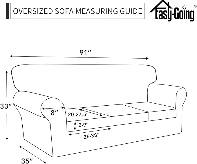 Easy-Going 4 Pieces Oversized Stretch Soft Couch Cover - Image 4