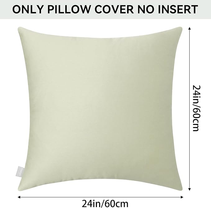 Thmyo 4-Pack 100% Cotton Comfortable Solid Decorative Throw Pillow Case Square - Image 6