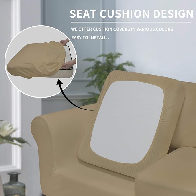 Easy-Going 4 Pieces Oversized Stretch Soft Couch Cover - Image 3