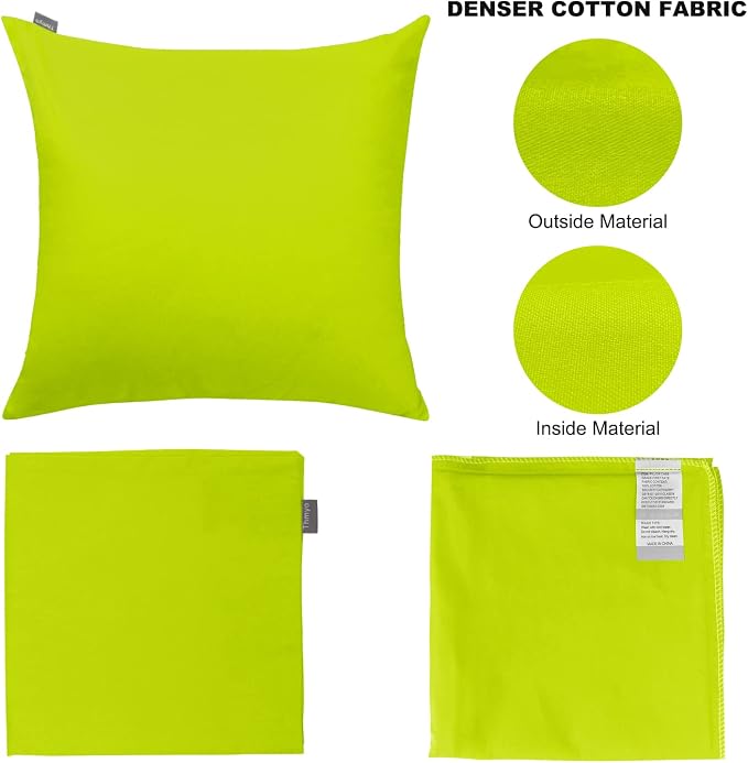 Thmyo 4-Pack 100% Cotton Comfortable Solid Decorative Throw Pillow Case Square - Image 7