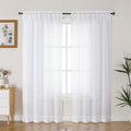 Gwine White Sheer Curtains 72 Inches Long 2 Panels Set by Gwine